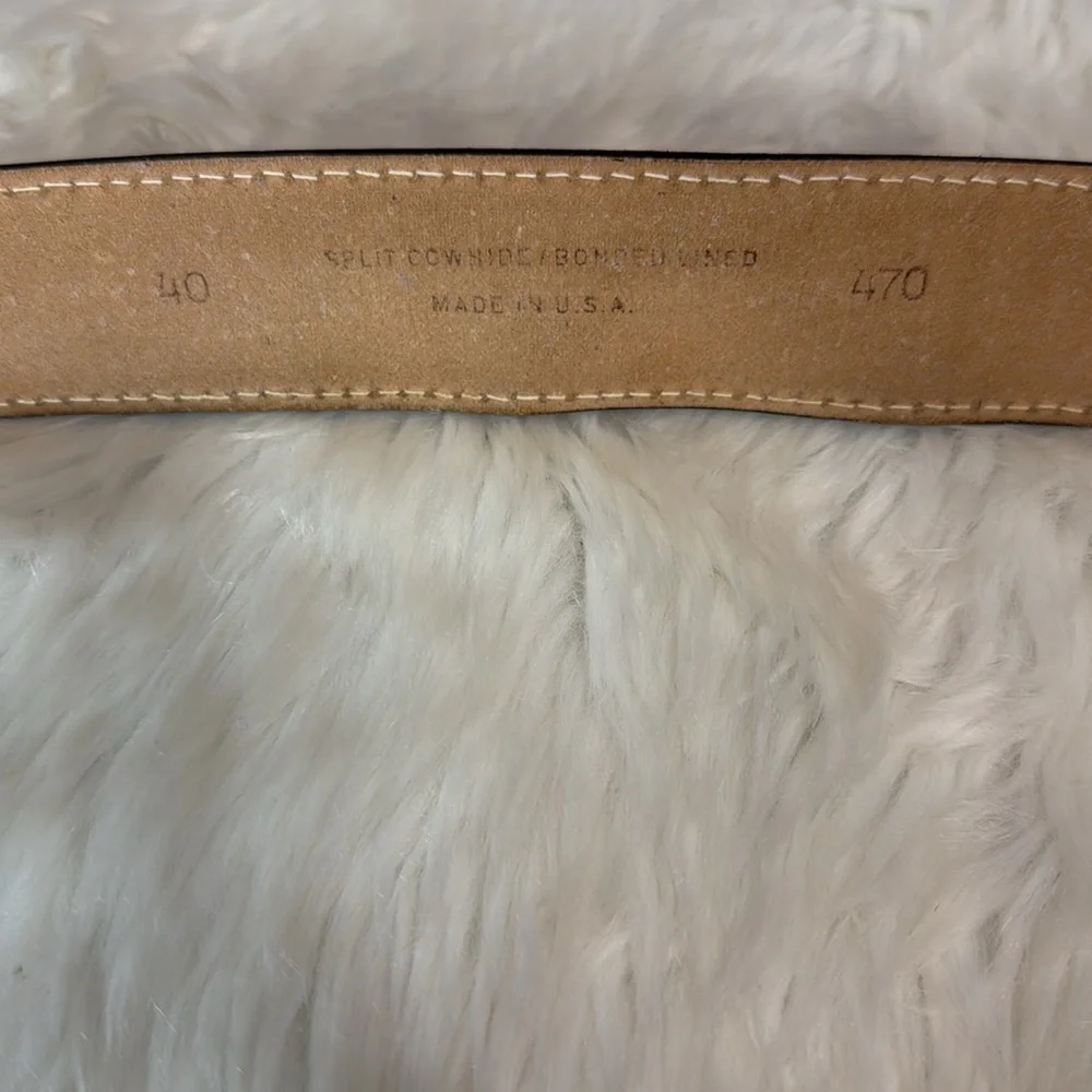 Vintage Split Cowhide Western Brown Green Leather Men Size 40